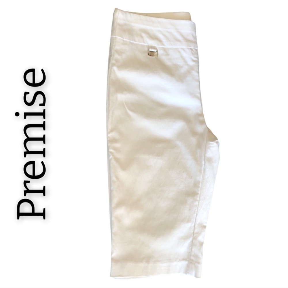 Bermuda Shorts White Stretch